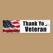 Thank You Veteran Bumper Sticker bumper stickers