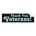 Thank You Veterans! bumper stickers