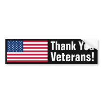 Thank You Veterans! bumper stickers