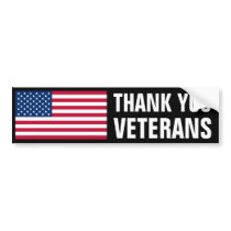 Thank You Veterans! bumper stickers by Invmog Thank You Veterans! bumper stickers