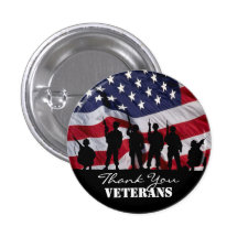 Thank You Veterans Buttons