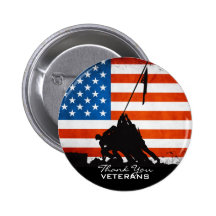 Thank You Veterans Buttons