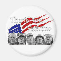 Thank You Veterans Fridge Magnets