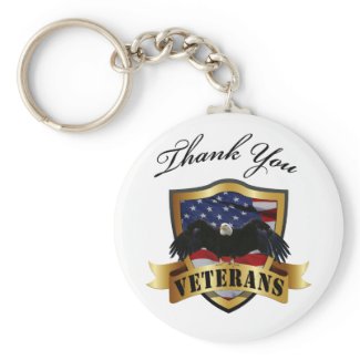 Thank You Veterans Keychain