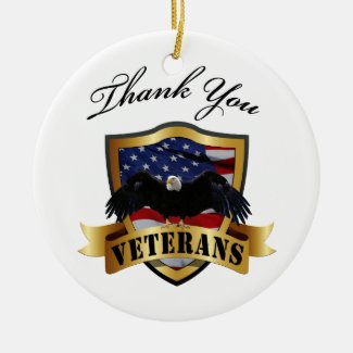 Thank You Veterans Personalized Ornament