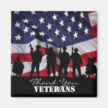 Thank You Veterans Refrigerator Magnet