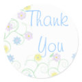 Thank you vine with blooms sticker