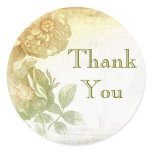 thank you vintage floral stickers stickers