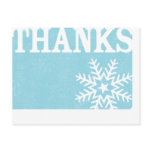 Thank you vintage snowflake christmas postcard