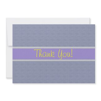 Thank You Violet Note Cards Personalized Invite