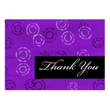 Thank You-violet retro Business Card