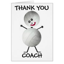 Thank You Volleyball Coach Greeting Card