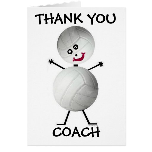 Thank You Volleyball Coach Greeting Card Zazzle