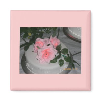 Thank you Wedding Cake Fridge Magnet
