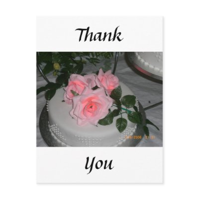 Thank you Wedding Cake Postcard
