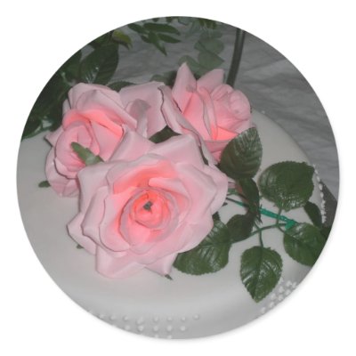 Thank you Wedding Cake Sticker