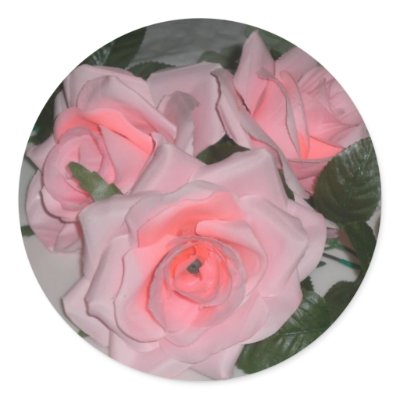 Thank you Wedding Cake Round Stickers