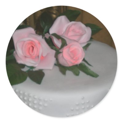 Thank you Wedding Cake Stickers