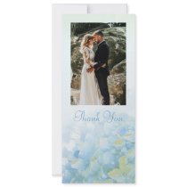 Thank you wedding photo hydrangea card personalized announcement