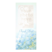 Thank you wedding photo hydrangea card personalized announcement