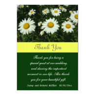 Thank you, white daisy flowers invitation
