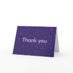 Thank you, White garland on blue, wedding cards cards