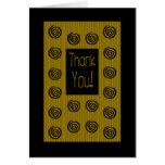 "Thank You" With Big Funky Swirls, Stripes, Border Card
