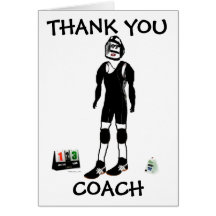 Thank You Wrestling Coach Cards