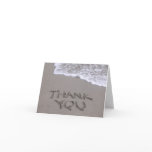 Thank You written in Sand Note Card