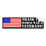 Thank You WW2 Veterans! Bumper Stickers