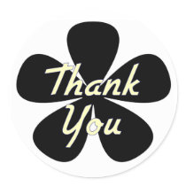 Thank You Yellow Flower stickers by dndartstudio Thank You Yellow Flower stickers