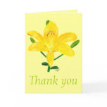 Thank you, yellow lily, wedding cards cards