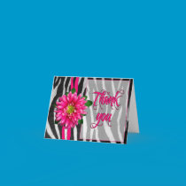 Thank you Zebra Print cards