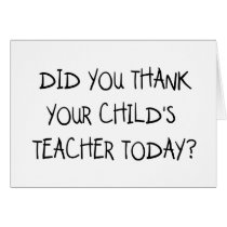 Thank Your Child's Teacher cards