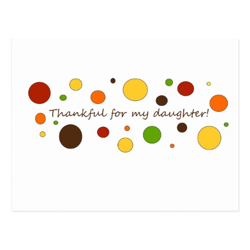 Thankful for my daughter postcard