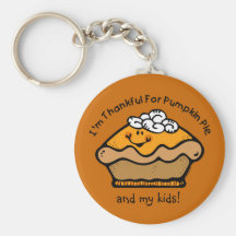 Thankful For Pie Custom Keychain