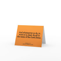 Thankful Service in His Name Colossians 3-17 Cards