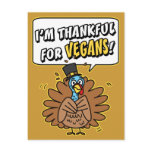 Thankful Turkey postcards postcards