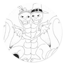 Thankgsgiving Dragons stickers