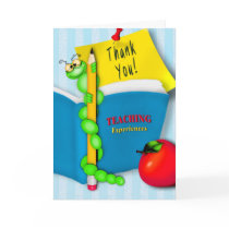Thanking Teacher from Student - BookWorm Card
