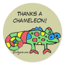 Thanks a Chameleon Personalized Stickers by zooogle Thanks a Chameleon Personalized Stickers
