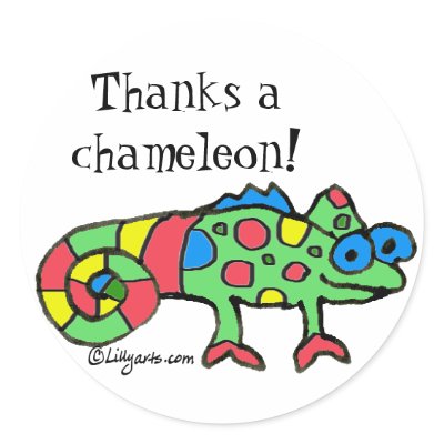 Thanks a Chameleon Sticker by zooogle