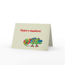 Thanks a Chameleon Thank You Card by zooogle Thanks a Chameleon Thank You Card