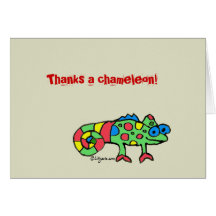 Thanks a Chameleon Thank You Card