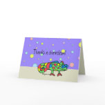 Thanks a Chameleon Thank You Purple Dots Greeting Card