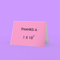 THANKS A MILLION - thank-you card cards
