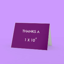 THANKS A MILLION - thank-you card cards