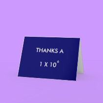 THANKS A MILLION - thank-you card cards