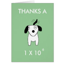 THANKS A MILLION - thank-you card