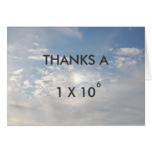 THANKS A MILLION - thank-you card